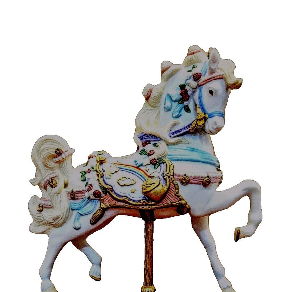 Lenox 1998 Pot‑O‑Gold Carousel Horse Irish Blessings Rainbow Gold Accents